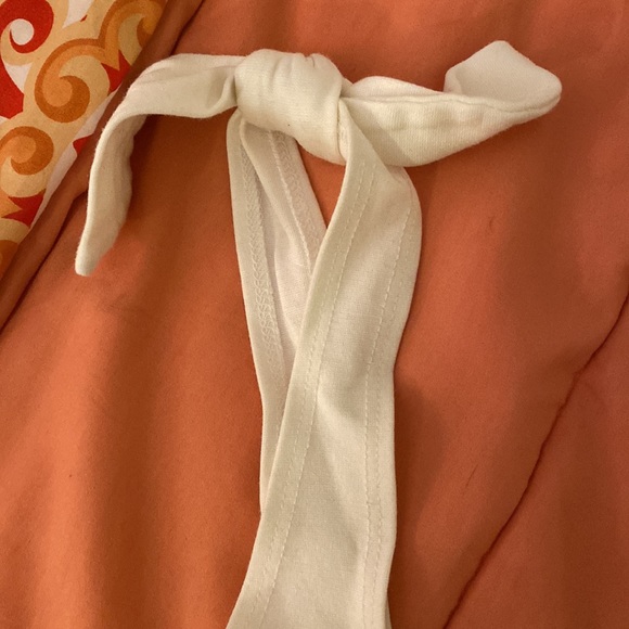 Free People Bodysuit White Tie Sleeve Square Neck Tank Top Style With Low Back ✨ - Picture 13 of 16